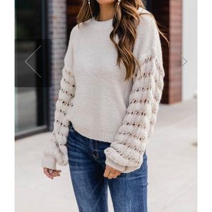 PINK LILY - She’s the Center of Attention Sweater